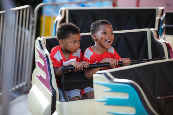 Boys on a Carnival Ride at Taste Addison