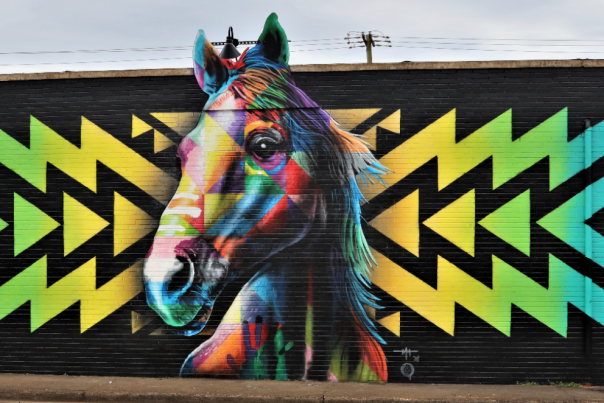 horse mural in decatur
