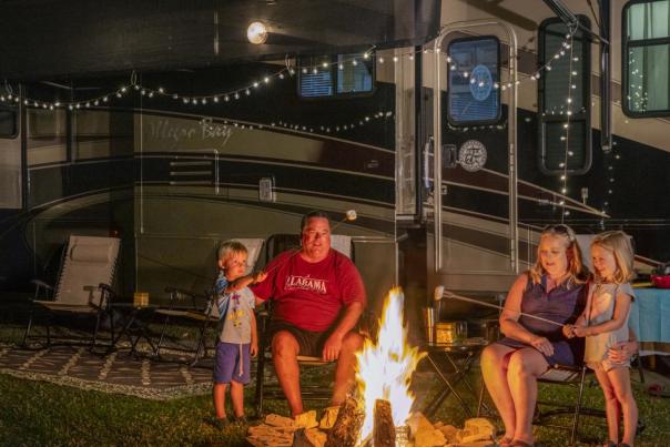 tami and fam camping