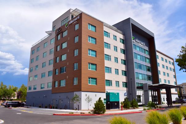An image of the exterior of the Element by Westin Albuquerque Uptown hotel.