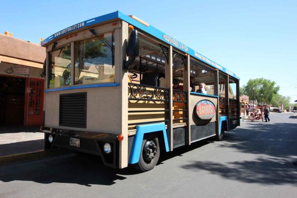 ABQ Trolley, open air trolley