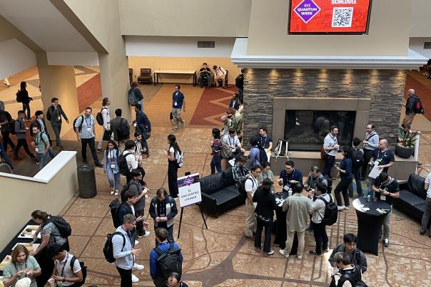 Attendees of IEEE Quantum Week gather in the Convention Center.