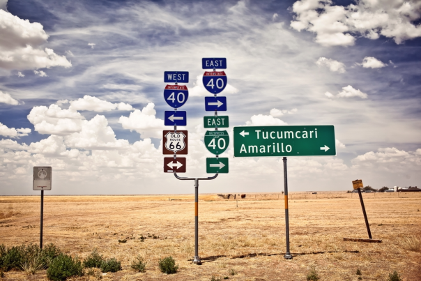 Highway Signs to Amarillo