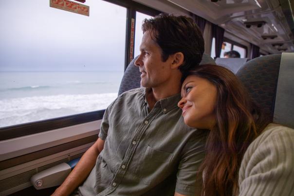 Amtrak Passengers riding the rain