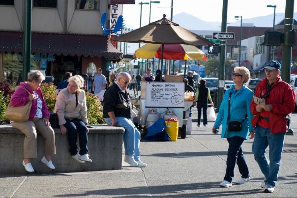 Visitors on 4th Avenue