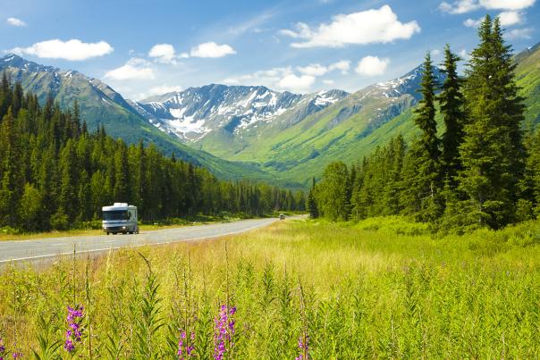 Alaska RV tours and scenic road trips near Anchorage, Alaska