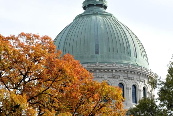 Chapel Dome with Fall Leaves