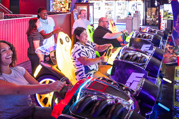 Group at BIG! Best in Games arcade