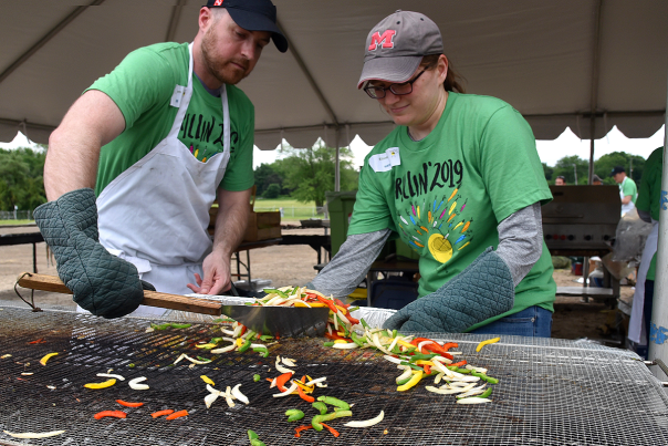 Grillin' for the hungry with Food Gatherers