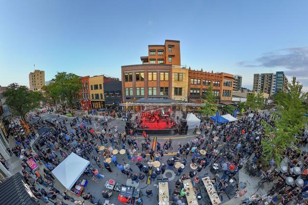 UA Block Party view from drone