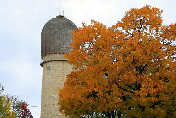 Ypsilanti Water tower in the fall