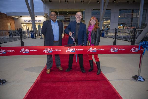 Akins ford arena ribbon cutting