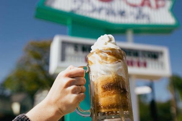 Root Beer Float at Sno Cap Drive-In