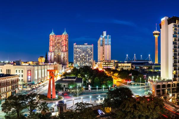 San Antonio skyline panoramic. Credit visitsanantonio.com