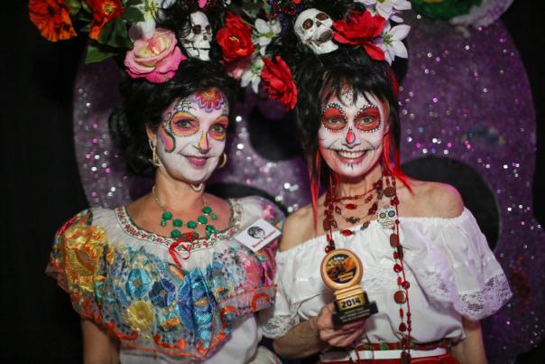 Two Women Celebrating In Halloween Costumes In Baton Rouge, LA