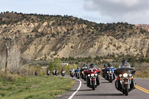 Motorcycles ride across America During Kyle Petty Chairty Ride