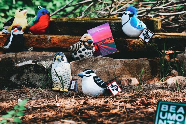 Plush birdies from Beaumont CVB