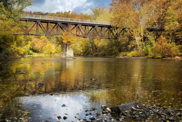bridge in fall