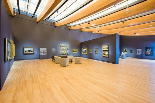 Exhibition room at Crystal Bridges Museum of American Art in Bentonville Arkansas