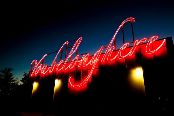 You Belong Here sign at The Momentary.