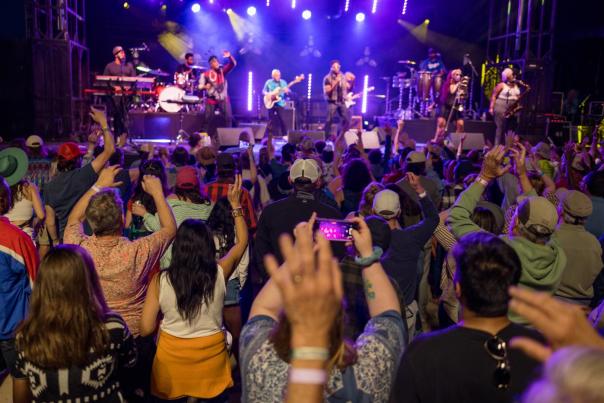 Concert goers at the momentary
