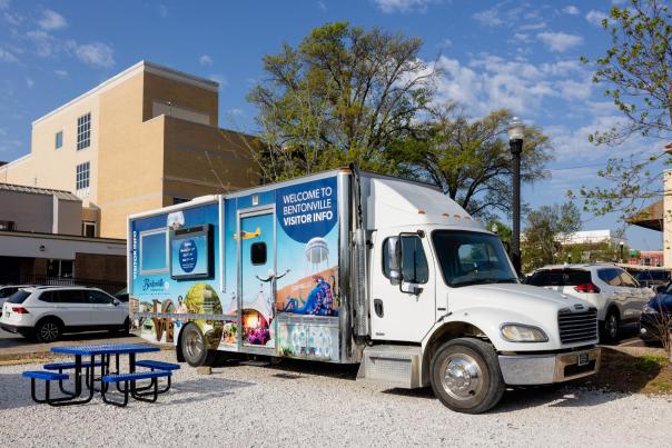 Visit Bentonville Big Blue Truck