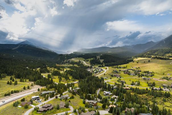 Big Sky Mountain and meadow