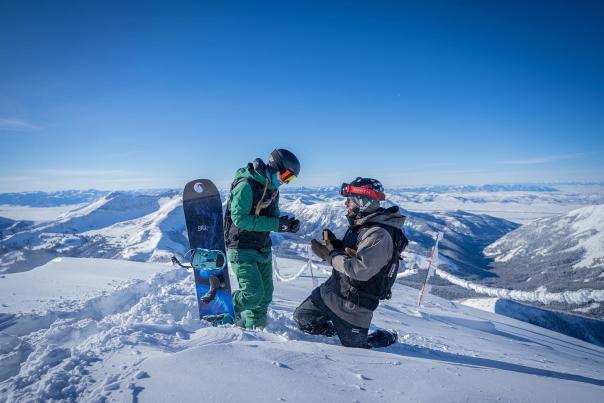 Engaged in Big Sky