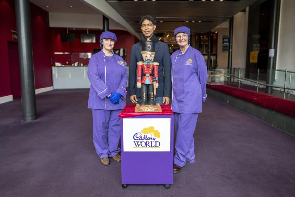 Carlos Acosta unveils Cadbury World’s cracking Christmas chocolate creation