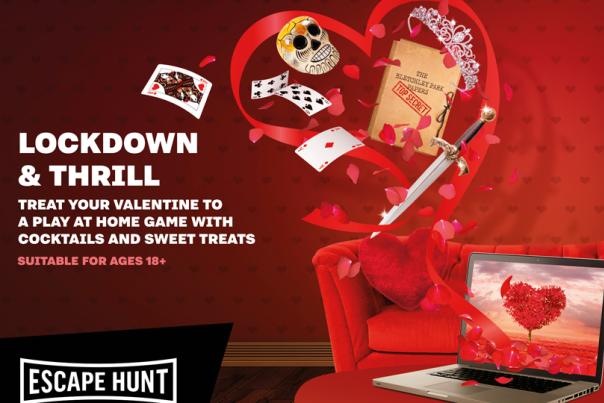 ESCAPE HUNT LAUNCH ‘LOCKDOWN & THRILL’ DATE NIGHT IN KITS PERFECT FOR COUPLES LOOKING FOR SOMETHING A LITTLE DIFFERENT THIS VALENTINES