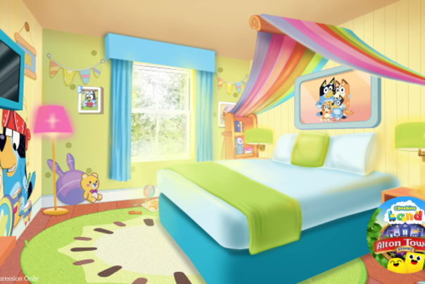 Alton Towers Resort Unveil the World's First Bluey Themed Hotel Rooms