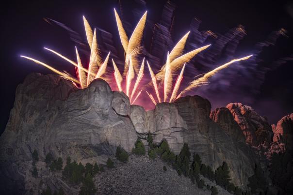 Fireworks at Mount Rushmore