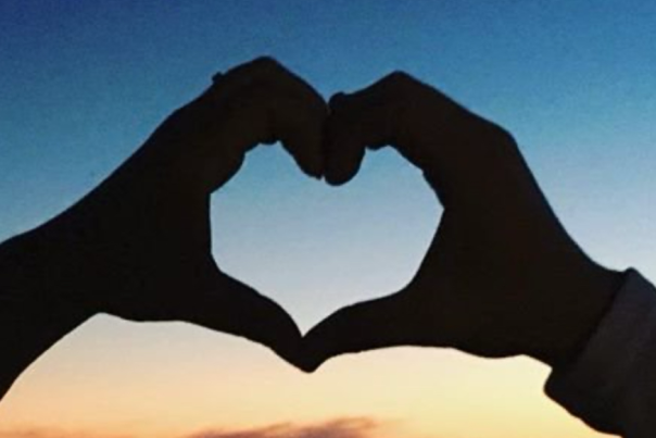 Heart sunset