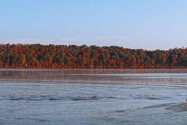 A fishing boat on Monroe Lake