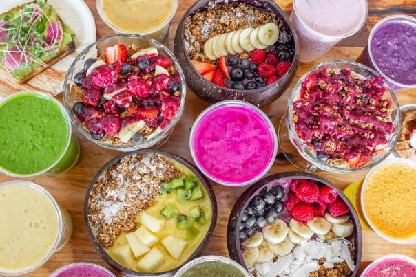 Spread of smoothie bowls from Soul Juice