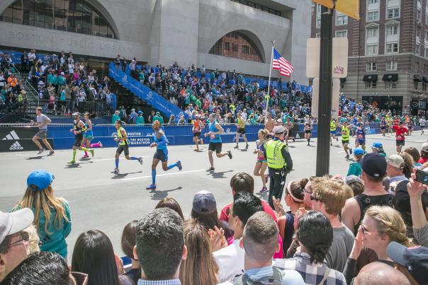Marathon Runners Boston Public Library