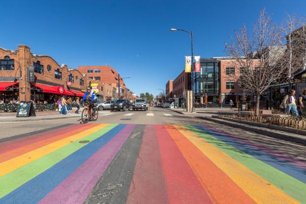 Pearl Street colorful crosswalk