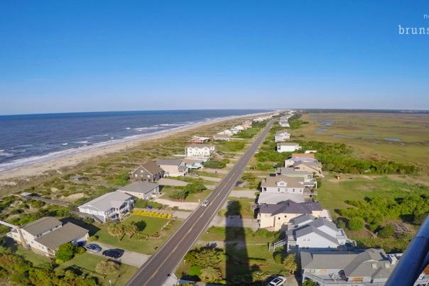 View from the top of Oak Island Lighthouse