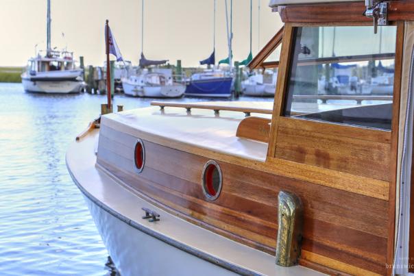the stern of a wooden boat