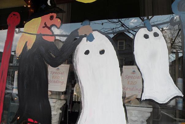 Newtown Halloween art window