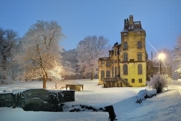 Snow at Fonthill Castle