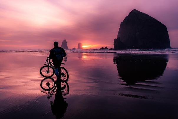 Sunset Fat Bike image from @olitrustyphoto