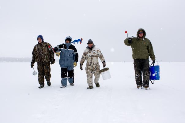 Ice Fishing in Cayuga
