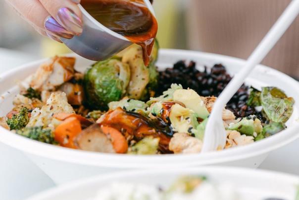 original chop shop teriyaki bowl with extra protein