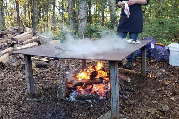 Steaming Oysters at ACME's Salt & Smoke Fest