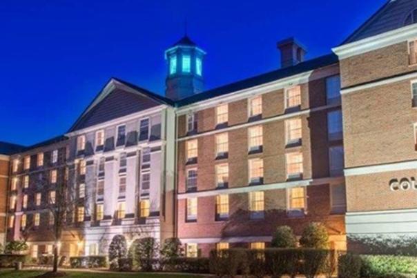 Front Courtyard by Marriott at Night