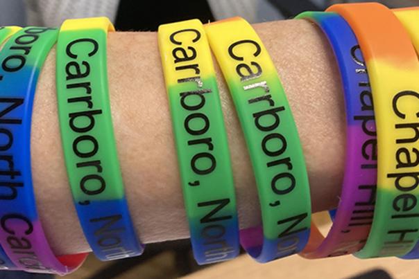 Chapel Hill and Carrboro Pride Celebration Bracelets