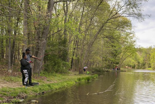 Fishing at Anderson Park - Carrboro