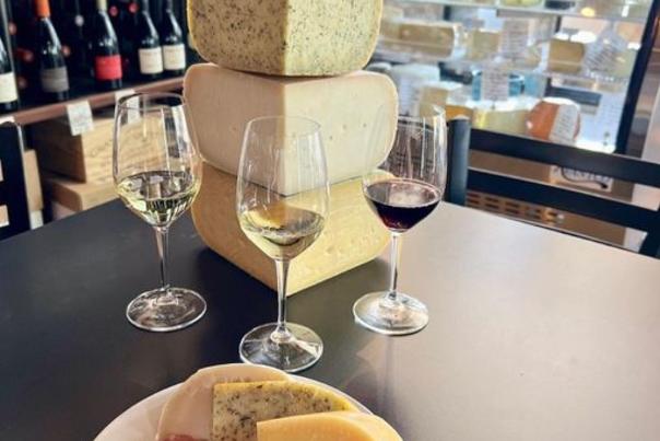 Cheese and Wine from the Cheese Shop at GlassHalfull