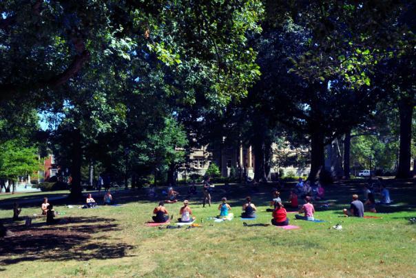Yoga on the Quad